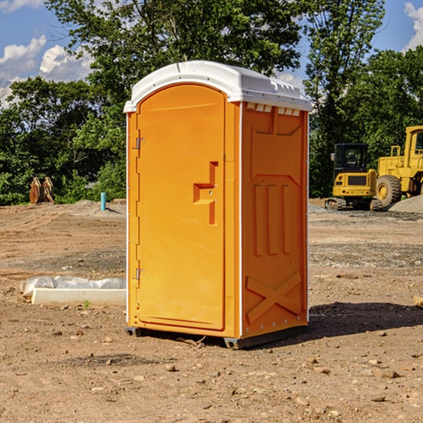 what is the expected delivery and pickup timeframe for the porta potties in Candler-McAfee